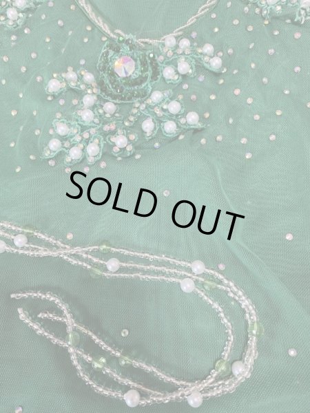 画像9: Hanine特注パワーネット生地バラディドレス (9)