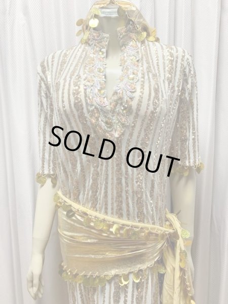 画像2: スパンコールスタンドカラーバラディドレス（4点セット） (2)