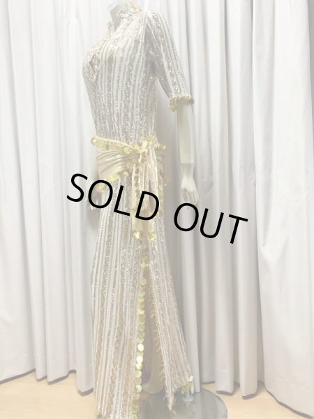 画像5: スパンコールスタンドカラーバラディドレス（4点セット） (5)