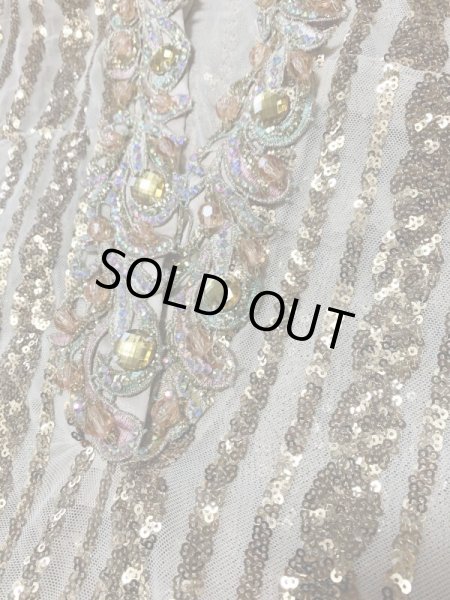 画像9: スパンコールスタンドカラーバラディドレス（4点セット） (9)