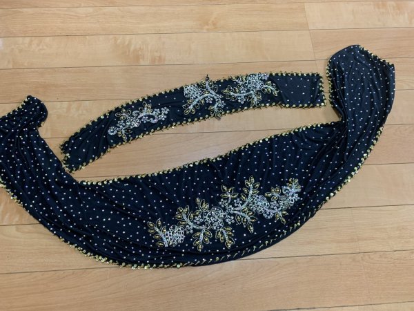 画像7: Hanine特注パワーネット生地バラディドレス (7)