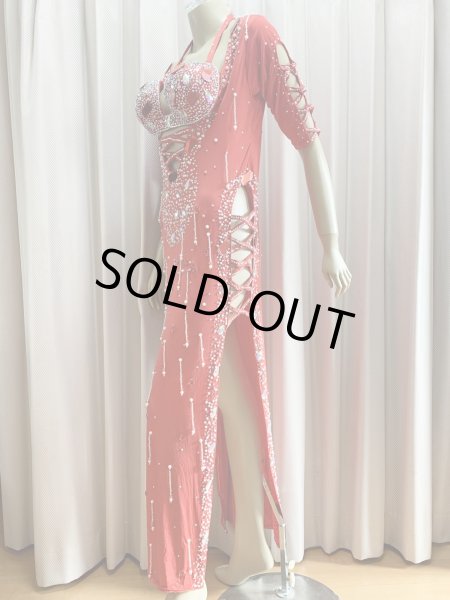 画像4: 訳あり価格　ラインストーンバラディドレス（インナーパンツ付き） (4)