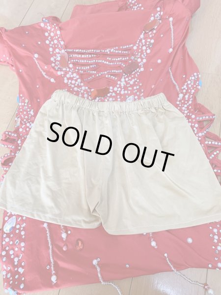 画像11: 訳あり価格　ラインストーンバラディドレス（インナーパンツ付き） (11)