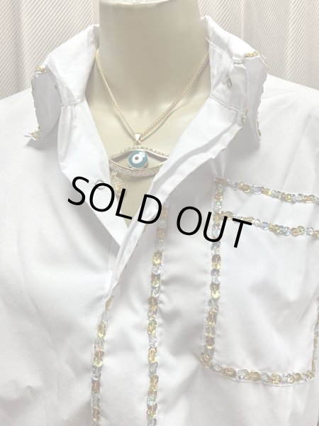 画像4: Hanine特注　白バラディ、シャツタイプガラベーヤ (4)