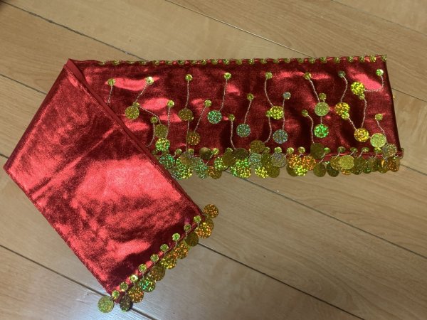 画像9: 白バラディ、スタンドカラーガラベーヤ(ヒップ＆ヘッドスカーフ付き)Lサイズ (9)