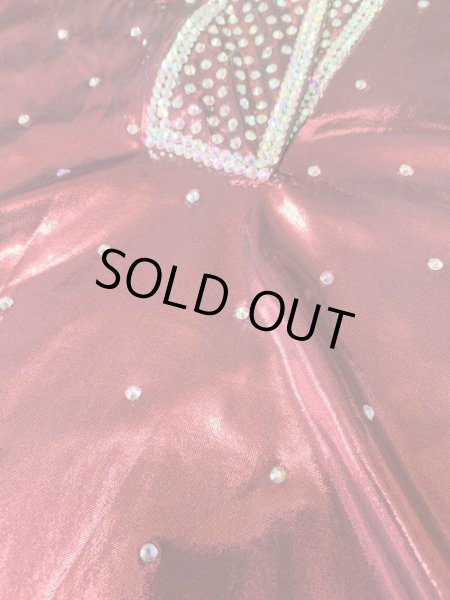 画像9: スタンドカラー・クリスタル付きバラディドレス (9)