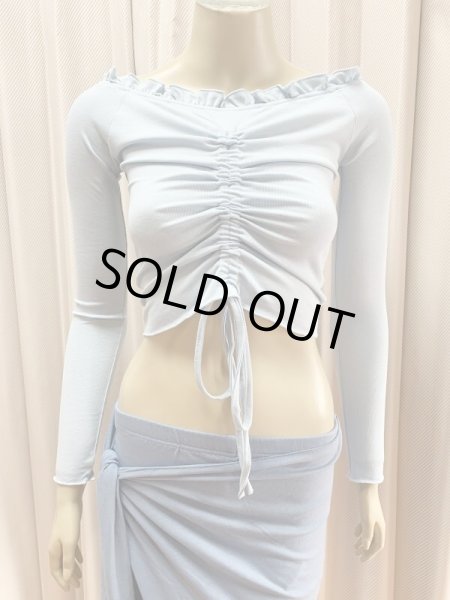 画像1: 20%OFF フリル付きトップス (1)