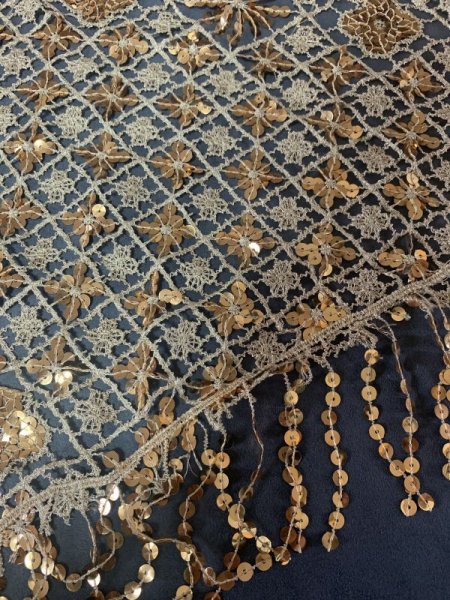 画像6: トライアングルスパンコールスカーフ（150cm×60cm) (6)