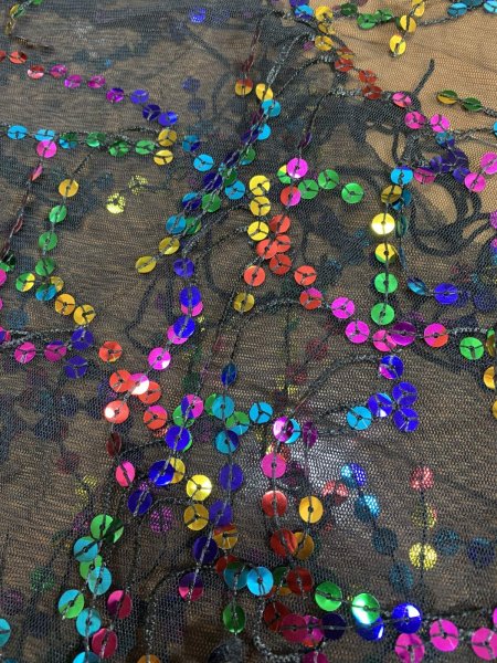 画像3: 頭に巻いてもOK!スパンコール付きトライアングルスカーフ (3)