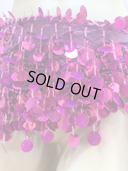 画像9: コインスパン＆フリンジ付きヒップスカーフ (9)