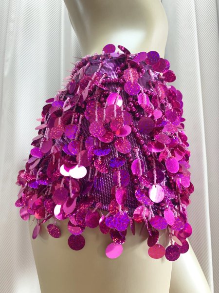 画像10: コインスパン＆フリンジ付きヒップスカーフ (10)