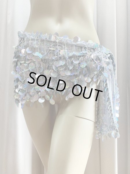 画像5: コインスパン＆フリンジ付きヒップスカーフ (5)