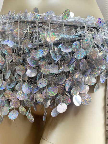 画像6: コインスパン＆フリンジ付きヒップスカーフ (6)