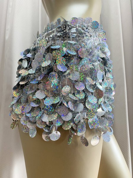 画像7: コインスパン＆フリンジ付きヒップスカーフ (7)