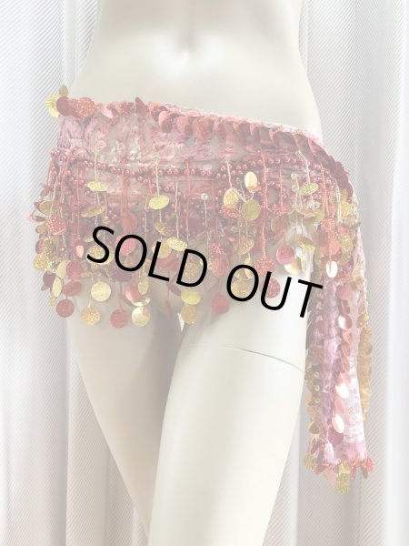 画像2: フリンジ付きレースヒップスカーフ (2)