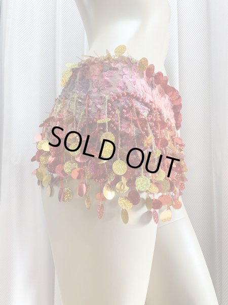 画像4: フリンジ付きレースヒップスカーフ (4)