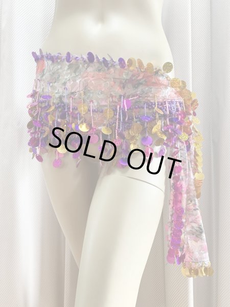 画像5: フリンジ付きレースヒップスカーフ (5)