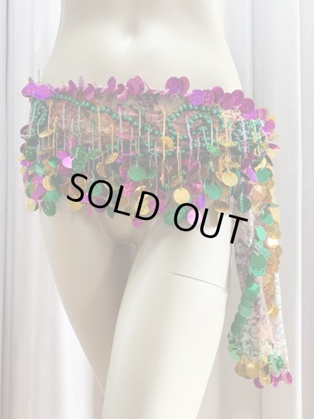 画像8: フリンジ付きレースヒップスカーフ (8)