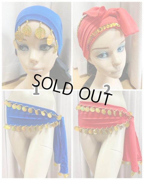 画像1: 【スペシャルプライス】衣装にプラス！ヒップ＆ヘッドスカーフセット (1)