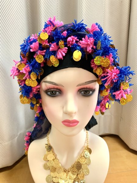 画像2: ポンポンヒップ＆ヘッドスカーフ (2)