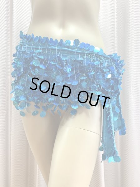 画像7: コインスパン&フリンジ付きヒップスカーフ (7)