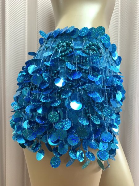 画像8: コインスパン＆フリンジ付きヒップスカーフ (8)