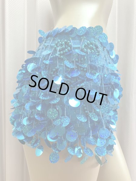 画像8: コインスパン&フリンジ付きヒップスカーフ (8)