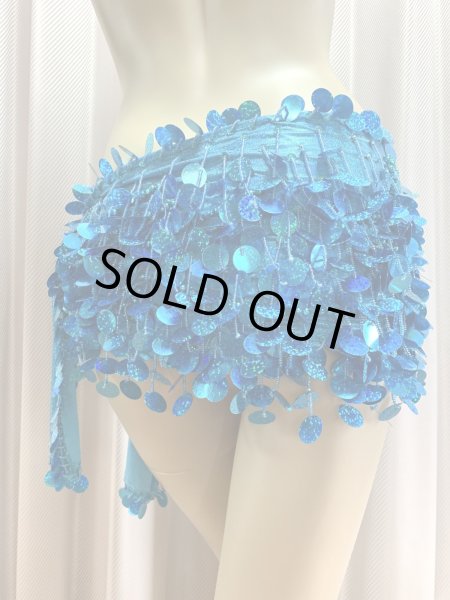 画像9: コインスパン&フリンジ付きヒップスカーフ (9)