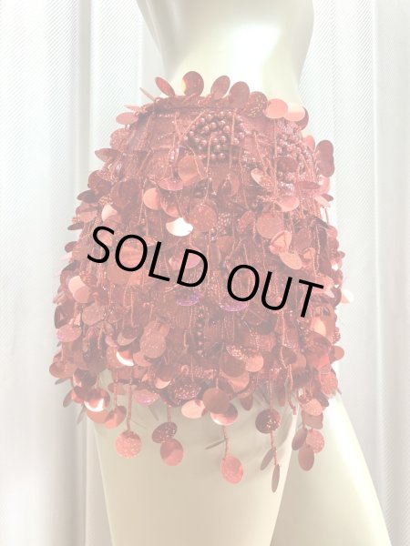 画像3: コインスパン&フリンジ付きヒップスカーフ (3)