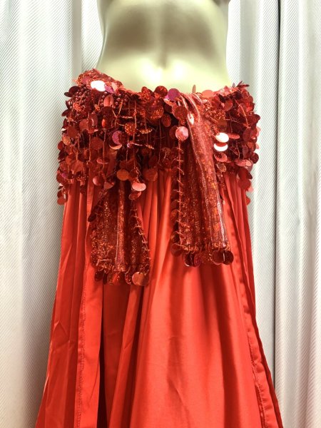 画像12: コインスパン＆フリンジ付きヒップスカーフ (12)