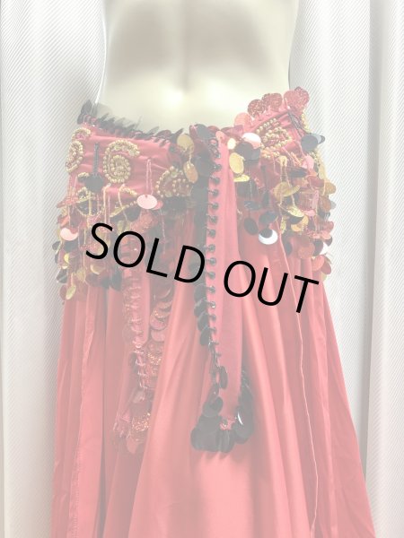 画像19: コインスパン&フリンジ付きヒップスカーフ (19)