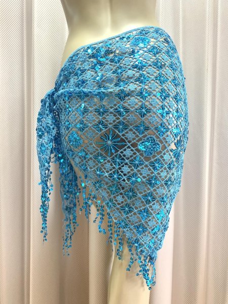 画像4: トライアングルスパンコールスカーフ（150cm×60cm) (4)