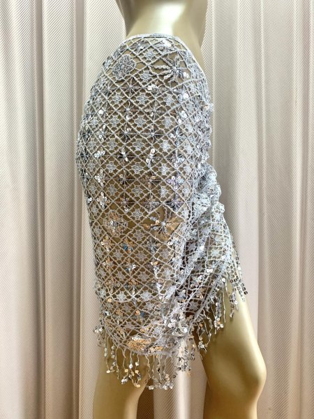 画像8: トライアングルスパンコールスカーフ（150cm×60cm) (8)