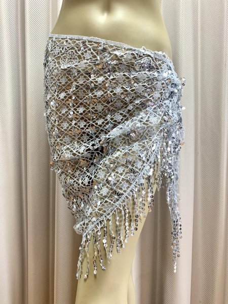 画像7: トライアングルスパンコールスカーフ（150cm×60cm) (7)