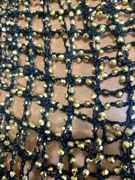 画像19: 編みネットトライアングルスカーフ (19)