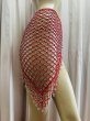 画像7: 編みネットトライアングルスカーフ (7)