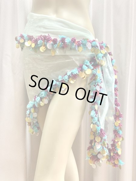 画像5: ポンポンヒップ＆ヘッドスカーフ（オーガンジー） (5)