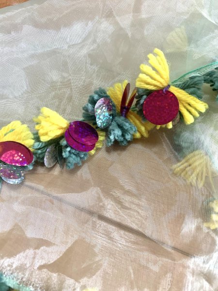 画像8: ポンポンヒップ&ヘッドスカーフ(オーガンジー) (8)