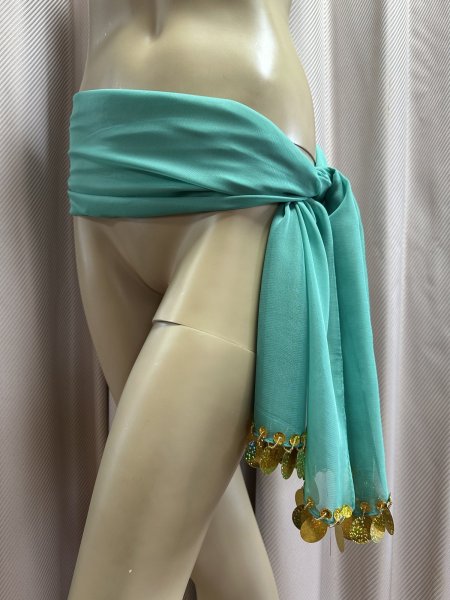 画像2: シンプルシフォンヒップスカーフ (2)