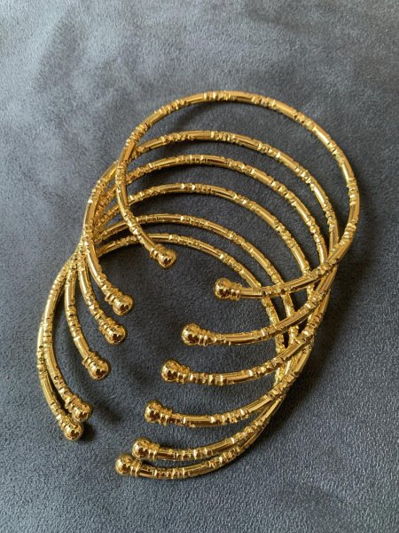 画像3: C型バングル6セット(ゴールドorシルバー) (3)