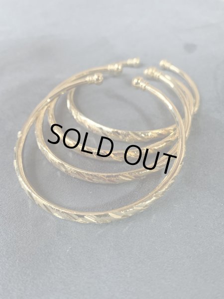 画像1: C型バングル4セット(ゴールド) (1)