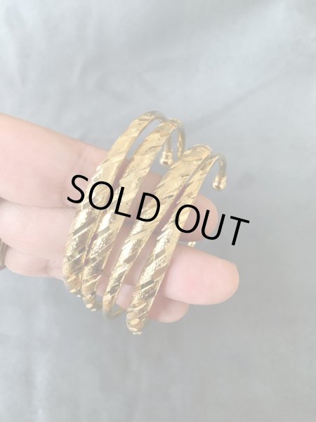 画像3: C型バングル4セット(ゴールド) (3)