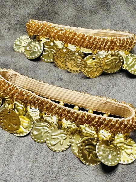 画像2: コイン付きアンクル&ブレスバンドセット (2)