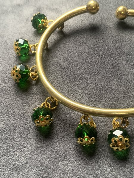 画像3: ホルハール・アンティーク風アンクレット(グリーン) (3)