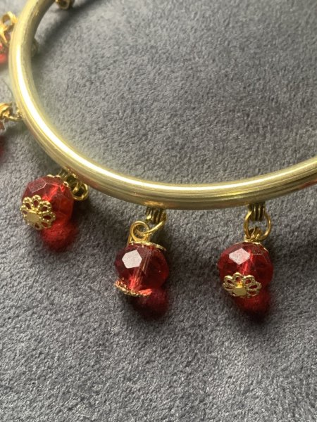 画像3: ホルハール・アンティーク風アンクレット(レッド) (3)