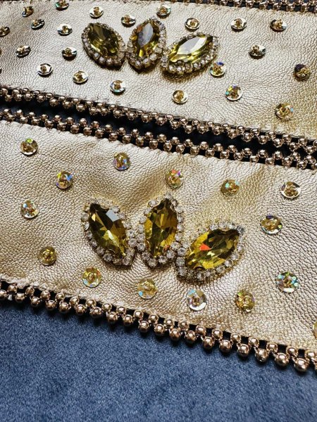 画像3: フェイクレザーバンド2セット(ゴールド) (3)