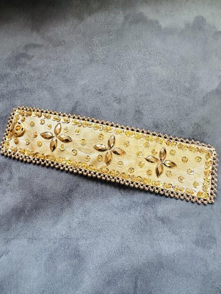 画像2: フェイクレザーバンド(ゴールド) (2)