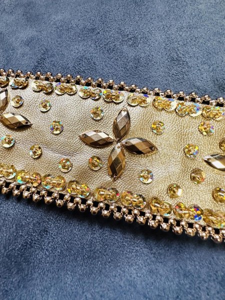 画像3: フェイクレザーバンド(ゴールド) (3)