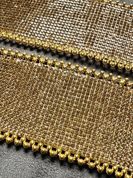 画像5: ラインストーンリストバンド2セット(ゴールド) (5)