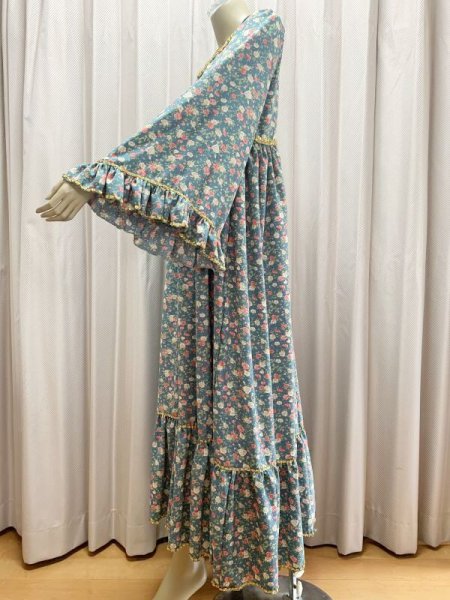 画像5: ファッラーヒ花柄ガラベーヤ(シルクベール付き） (5)